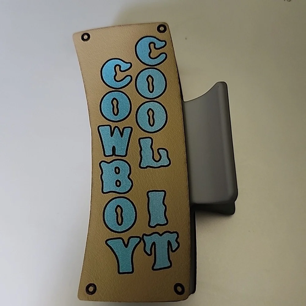 Boho Simulated Leather COWBOY COOL IT   Hair Claw Southwestern